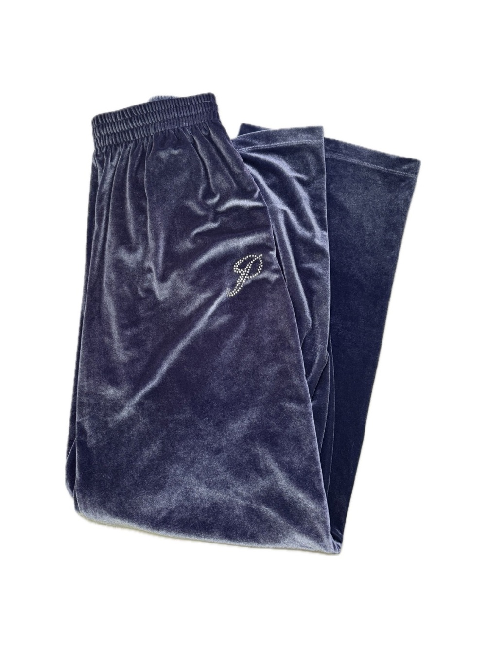 Victoria’s Secret PINK Velour Rhinestone Logo Wide-Leg Pants